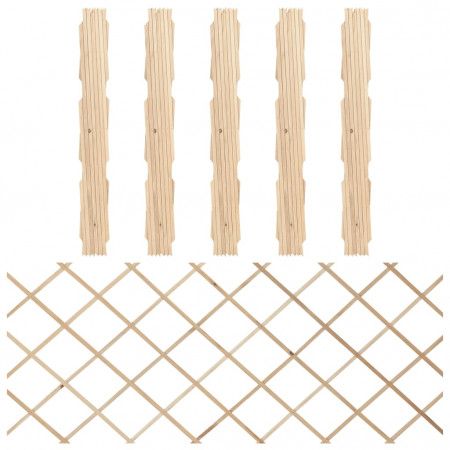 Garduri cu zăbrele, 5 buc., 180x80 m, lemn masiv de brad
