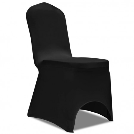 Husă de scaun elastică, 6 buc., negru - Img 1