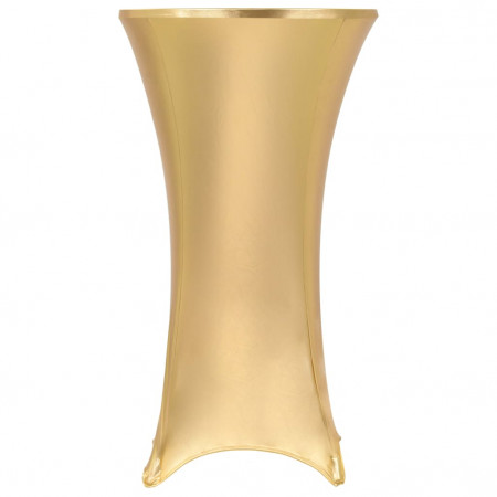 Huse elastice de masă, 2 buc., auriu, 80 cm