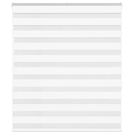 Jaluzea tip zebra alb lățime țesătură 120,9 cm poliester