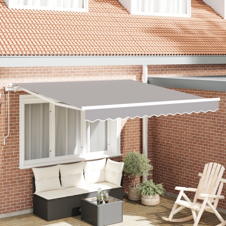 Marchiza automată retractabilă gri deschis 350x250 cm, Material de schimb pentru marchiza pentru cadru de 3.5x2.5 m gri deschis