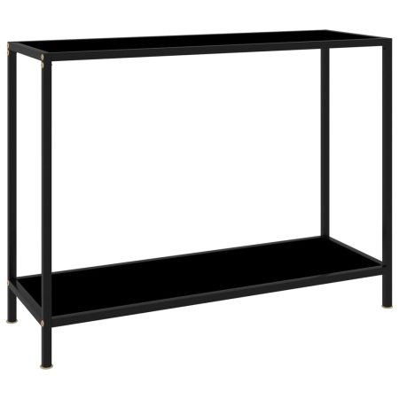Masă consolă, negru, 100 x 35 x 75 cm, sticlă securizată