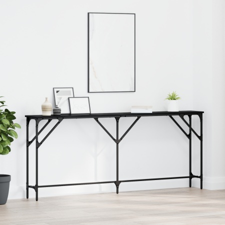 Masă console Stejar Negru 180x23x75 cm Lemn compus