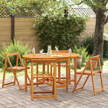 Masă de grădină pliabilă 110x60x72 cm din lemn masiv de acacia, ovală