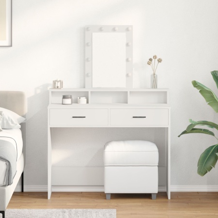 Masă de toaletă Alb MDF 100 x 41 x 140 cm Masă de toaletă