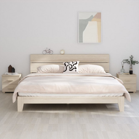 Noptiere, 2 buc., maro miere, 40x35x44,5 cm, lemn masiv de pin