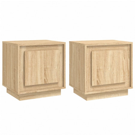 Noptiere, 2 buc., stejar sonoma, 44x35x45 cm, lemn prelucrat