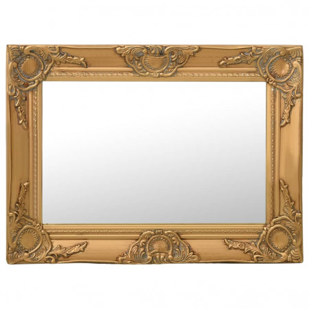Oglindă de perete în stil baroc, auriu, 60 x 40 cm - Img 1