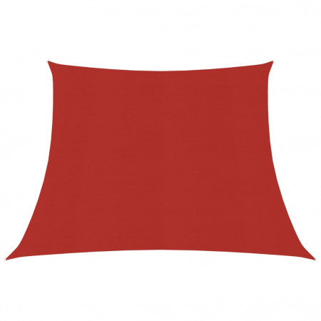 Pânză parasolar, roșu, 4/5x3 m, HDPE, 160 g/m²