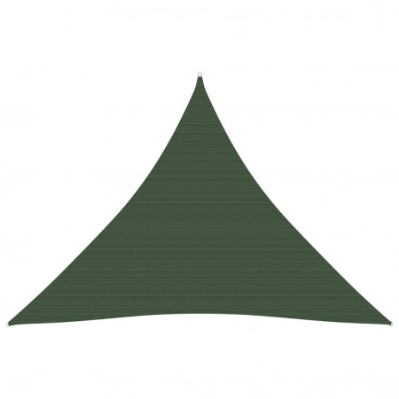 Pânză parasolar, verde închis, 3,6x3,6x3,6 m, HDPE, 160 g/m²