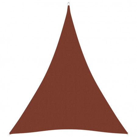 Parasolar, cărămiziu, 3x4x4m, țesătură oxford, triunghiular - Img 1