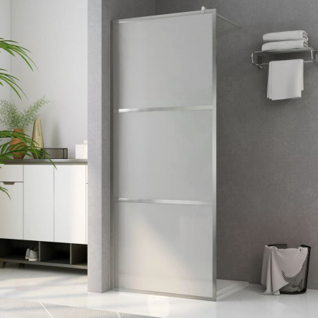 Paravan de duș walk-in, 100 x 195 cm, sticlă ESG mată integral