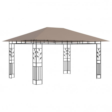 Pavilion cu plasă anti-țânțari, gri taupe, 4x3x2,73 m, 180 g/m² - Img 1