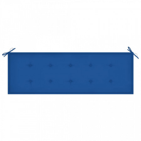 Pernă pentru bancă grădină, albastru regal, 150x50x4 cm, textil - Img 1