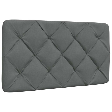 Pernă pentru tăblie de pat, gri închis, 90 cm, material textil