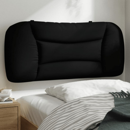 Pernă pentru tăblie de pat, negru, 80 cm, material textil