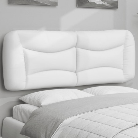 Pernă pentru tăblie pat, alb, 120 cm, piele artificială