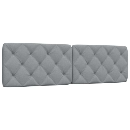 Pernă tăblie de pat, gri deschis, 180 cm, material textil
