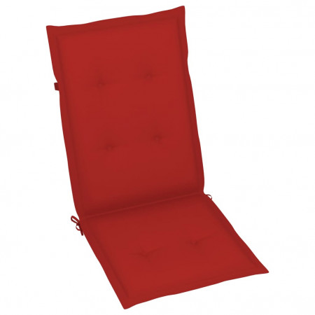 Perne pentru scaun de grădină, 6 buc., roșu, 120 x 50 x 3 cm