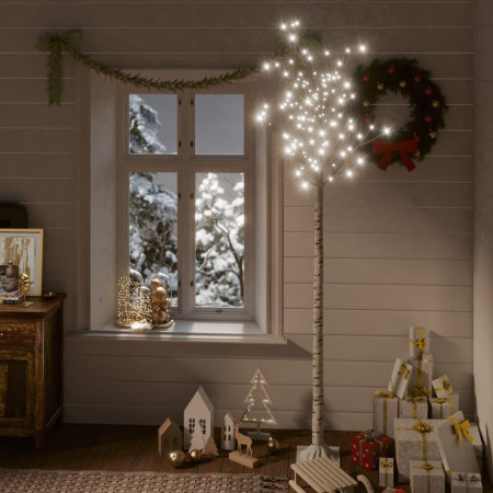 Pom Crăciun 200 LED-uri alb rece 2,2 m salcie interior/exterior - Img 1