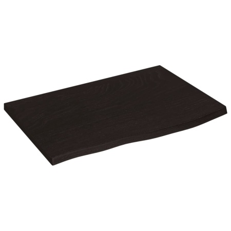 Raft de perete maro închis 60x40x2 cm lemn masiv stejar tratat