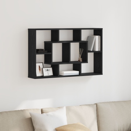Raft - Stejar negru, 85 x 16 x 52.5 cm, Fabricat din lemn prelucrat