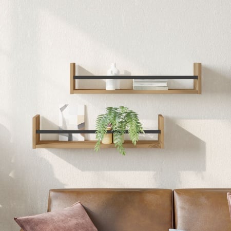 Rafturi 2 buc Artisan Stejar 60x16x14 cm Lemn Stratificat