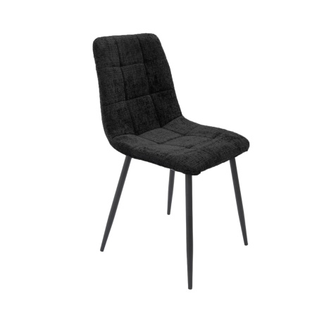 Scaun Bucatarie Tapitat S-208, Stofa, Negru