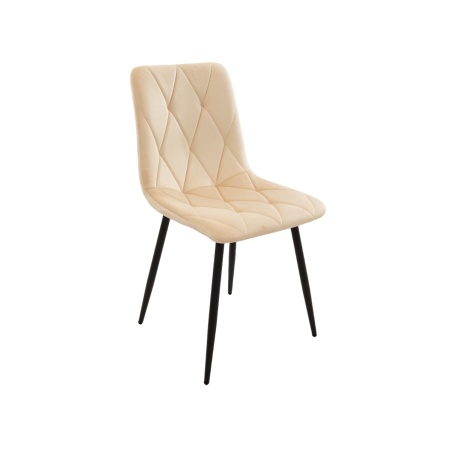 Scaun living tapitat S-207, Crem