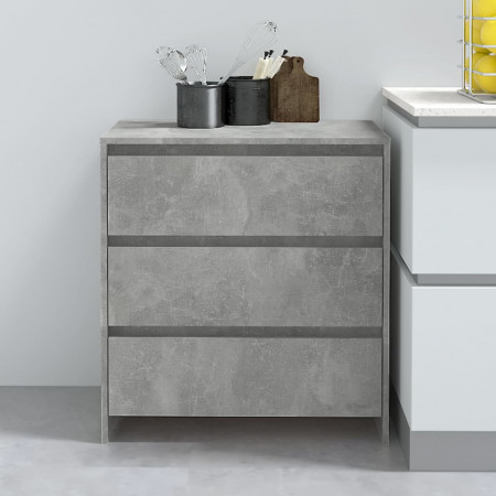 Servantă, gri beton, 70x41x75 cm, lemn prelucrat