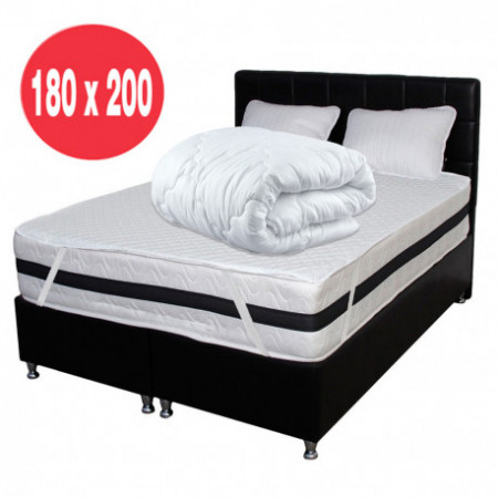 Set Avantaj saltea superortopedica Tulip 180x200x30 plus 2 perne 50 x70 plus Husa plus Pilota microfibra iarna 200x200 - Img 1