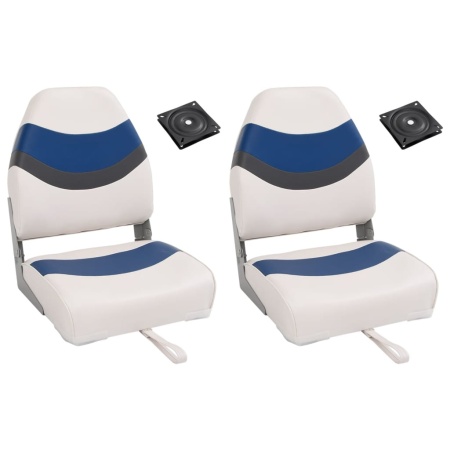 Set cu scaun pentru barcă, pliabil, 4 piese, spătar înalt