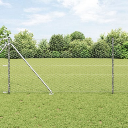 Set de Gard Set de 2 Oțel Galvanizat 25 x 1.2 m Durabil