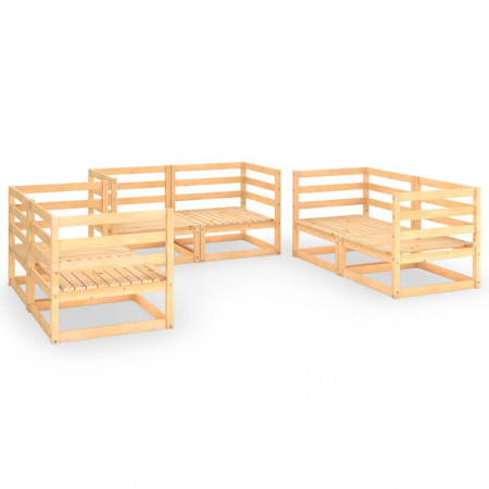 Set mobilier de grădină, 6 piese, lemn masiv de pin