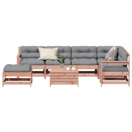 Set mobilier de grădină cu perne, 8 piese, lemn masiv douglas - Img 1