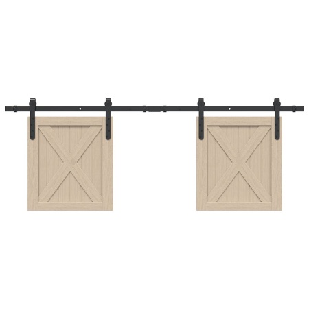Set uși glisante pentru dulap 152,5 cm oțel carbon