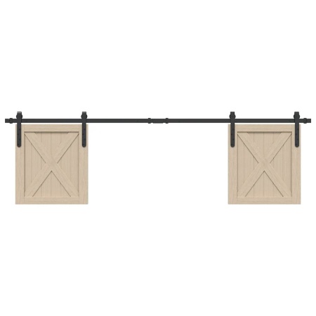 Set uși glisante pentru dulap 183 cm oțel carbon