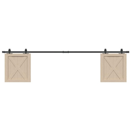 Set uși glisante pentru dulap 213 cm oțel carbon