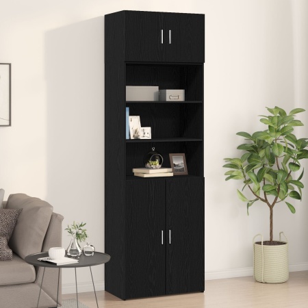Şifonier Negru Stejar 70x42,5x40 cm Lemn prelucrat