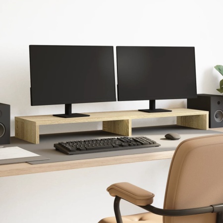 Suport de monitor, stejar sonoma, 100x27x10 cm, lemn prelucrat