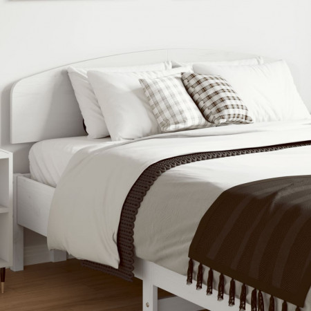 Tăblie de pat, alb, 135 cm, lemn masiv de pin