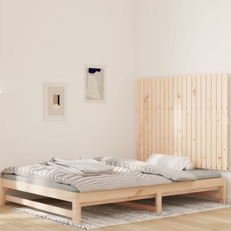 Tăblie de pat pentru perete, 127,5x3x90 cm, lemn masiv de pin