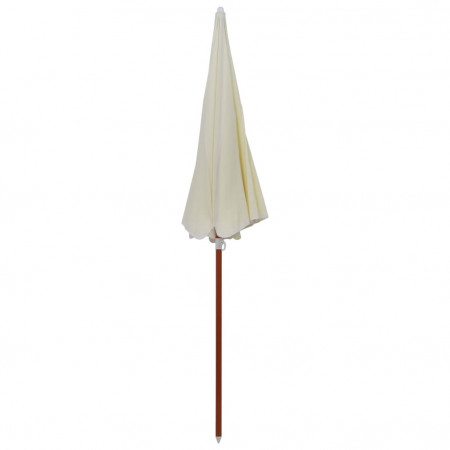 Umbrelă de soare cu stâlp din oțel, nisipiu, 240 cm - Img 1
