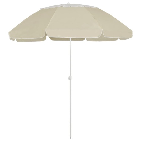 Umbrelă de soare de plajă, galben nisipiu, 300 cm