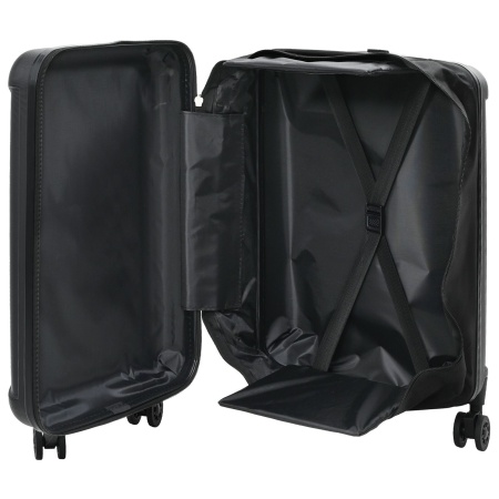 Valiza pliabilă cu carcasă dură 24'Neagră 43x27x66 cm ABS