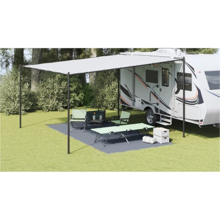 Accesoriu Cort Gri-Albastru Polietilenă 250 x 500 cm Pliabil