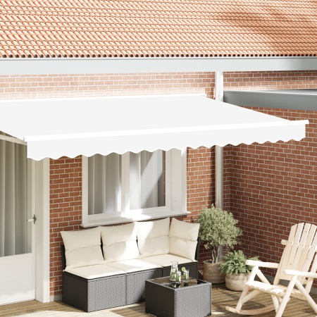 Baldachin Valance pentru Cadru 4 m Alb 3.8x0.2 m