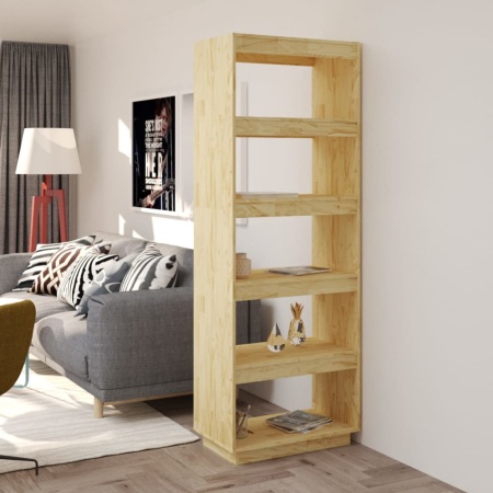 Bibliotecă/Separator cameră, 60x35x167 cm, lemn masiv pin