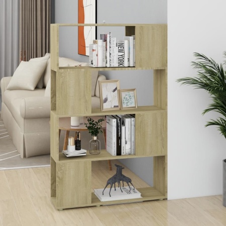 Bibliotecă/Separator cameră stejar sonoma 80x24x124,5 cm PAL