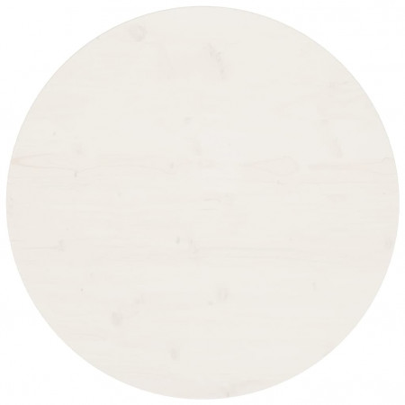 Blat de masă, alb, Ø70x2,5 cm, lemn masiv de pin